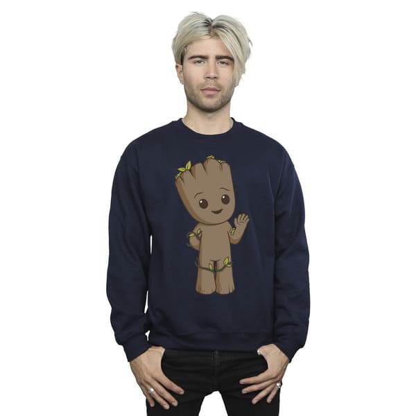 Marvel Mens I Am Groot Cute Groot Sweatshirt S Marinblå Navy Blue S