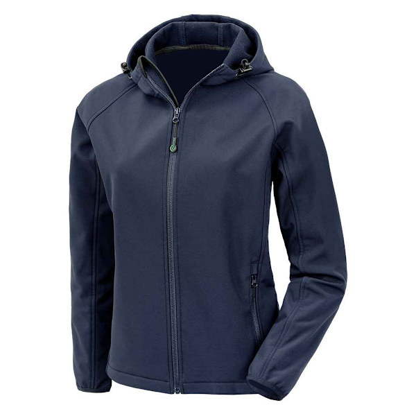 Result Genuine Återvunnen Dam/Kvinnor Hooded 3-Lagers Tryckbar Navy XL