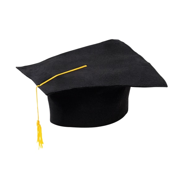 Bristol Novelty Unisex Vuxna Mjuk Filt Graduation Hat One Size Black One Size