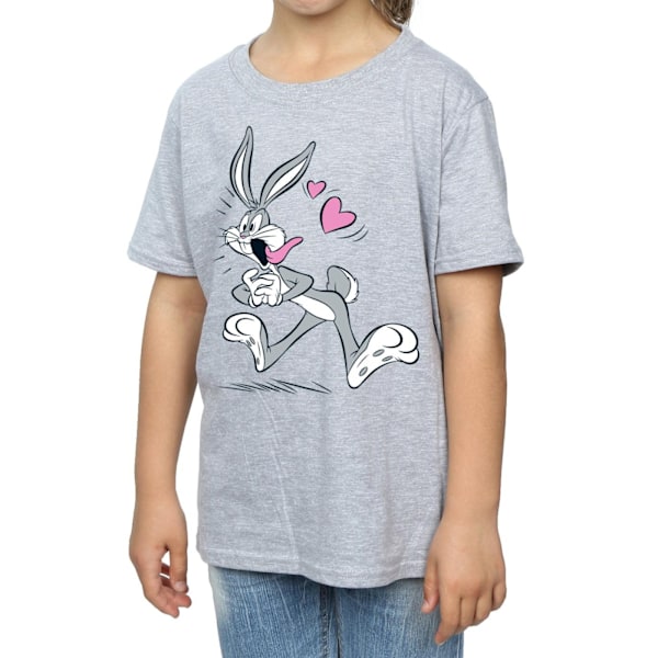 Looney Tunes Girls Bugs Bunny In Love Bomull T-shirt 7-8 år Sports Grey 7-8 Years