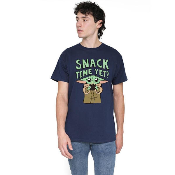 Star Wars: The Mandalorian Herr Snack Time Grogu T-Shirt M Marinblå Navy M