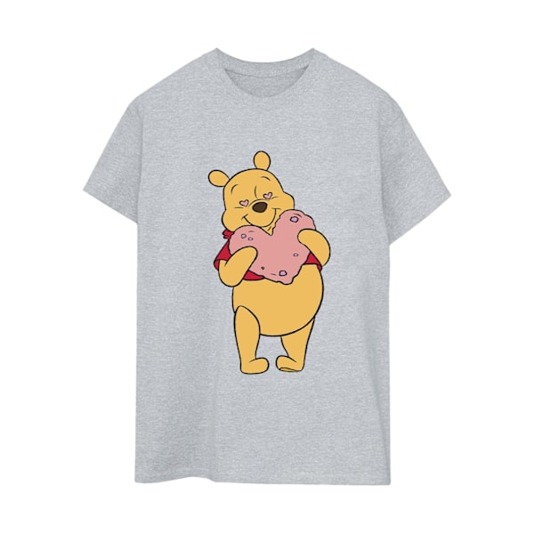Disney Dam/Kvinnor Winnie The Pooh Hjärta Ögon Bomull Pojkvän Sports Grey M