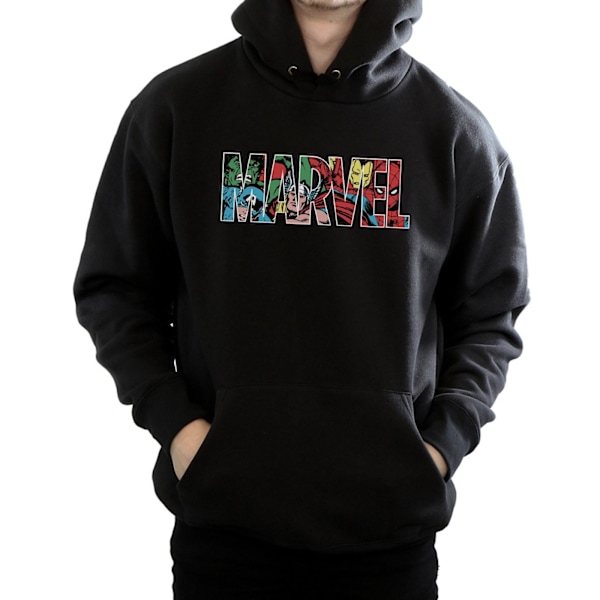 Marvel Comics Herr Infill Logo Hoodie S Svart Black S