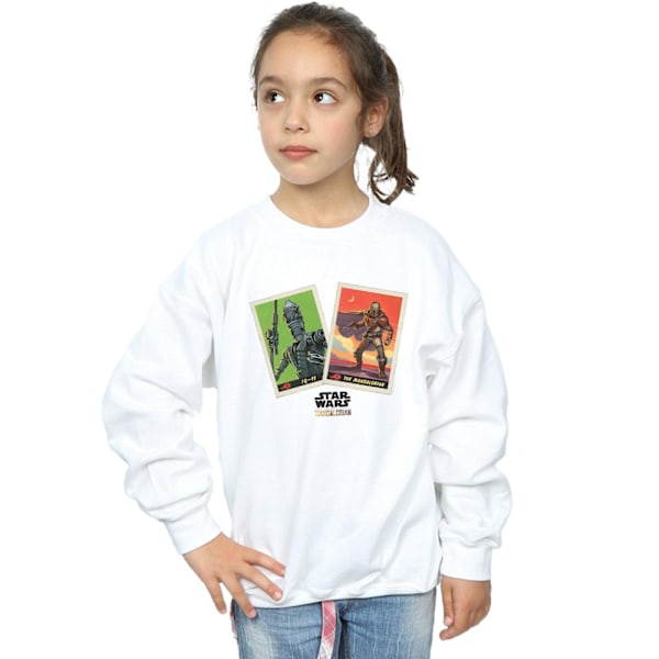 Star Wars Girls The Mandalorian Trading Cards Sweatshirt 12-13 White 12-13 Years