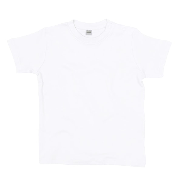 Babybugz Baby kortärmad T-shirt 12-18 Ekologisk Vit Organic White 12-18
