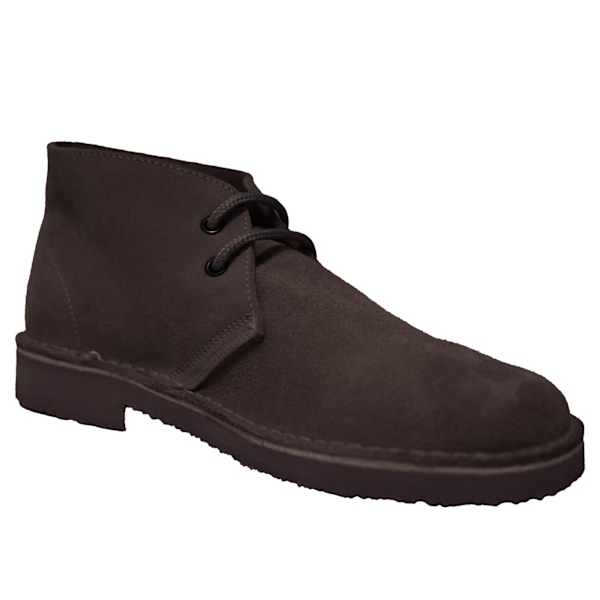 Roamers herr äkta mocka ofodrade ökenkängor 3 UK mörkbrun Dark Brown 3 UK