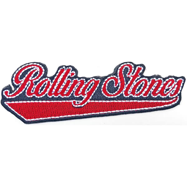The Rolling Stones Script Baseball Strykjärn på lapp En Storlek Röd/Grå Red/Grey One Size