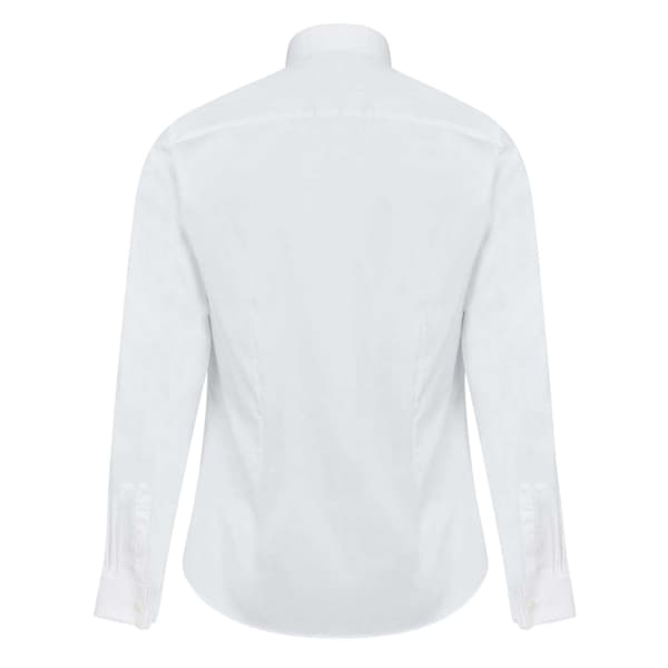 Ted Baker Herrskjorta med dubbel manschett, smal passform, långärmad, 17 tum, vit White 17in
