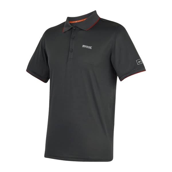 Regatta Herr Remex II Jersey Pikétröja L Ask/Rostorange Ash/Rusty Orange L