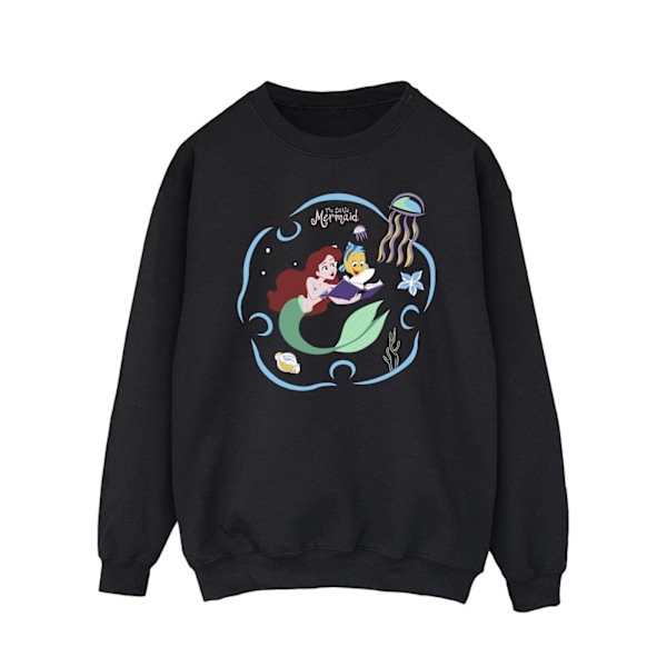 Disney Herr The Little Mermaid Läser En Bok Sweatshirt S Svart Black S