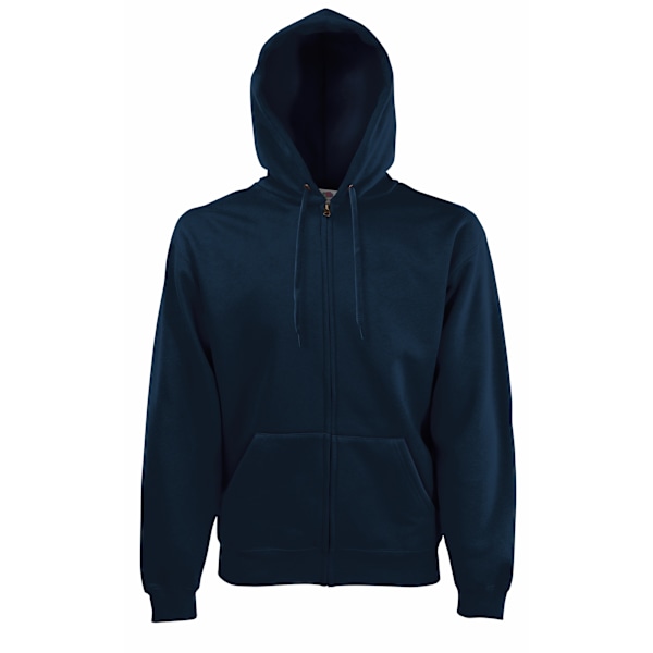 Fruit Of The Loom Premium 70/30 Huvtröja med Dragkedja för Herr / Deep Navy 4XL