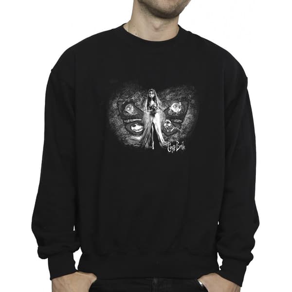 Corpse Bride Herr Emily Butterfly Sweatshirt L Svart Black L