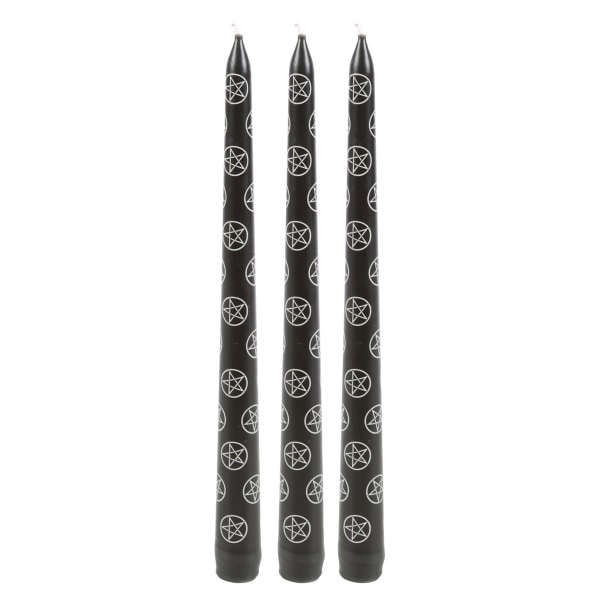 Something Different Magic Pentagram Taper Candle (3-pack) På Black/White One Size