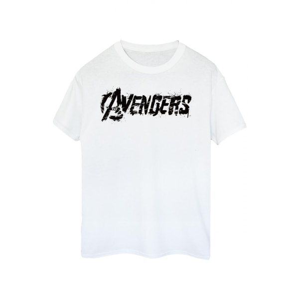 Marvel Avengers Mens Distressed Logo T-Shirt XXL Vit/Svart White/Black XXL