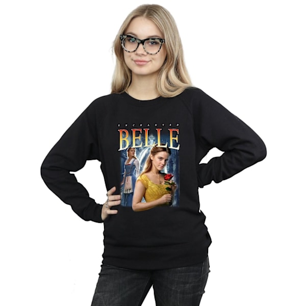 Disney Dam/Damer Skönheten och Odjuret Belle Montage Sweatshirt Black S