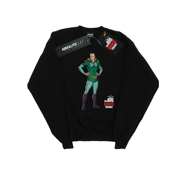 The Big Bang Theory Herr Sheldon Superhjälte Sweatshirt 4XL Svart Black 4XL