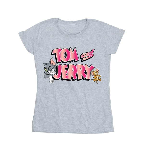 Tom And Jerry Dam/Dam Gradient Logotyp bomull T-shirt S Spor Sports Grey S