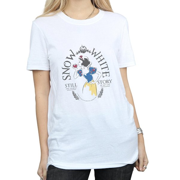 Disney Princess Dam/Damer Snövit Fairest Story Bomull Boyfriend T-Shirt L Vit White L