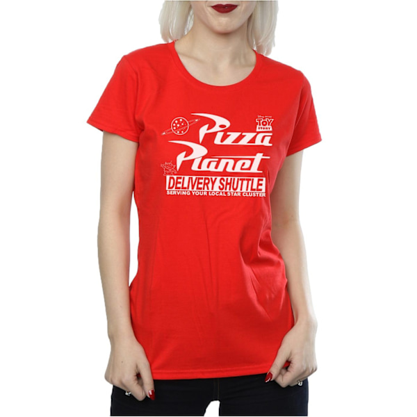 Disney Womens/Ladies Toy Story Pizza Planet Logo Bomull T-shirt Red S