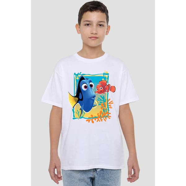 Hitta Nemo Barn/Kids Dory Nemo T-Shirt 3-4 År Vit White 3-4 Years