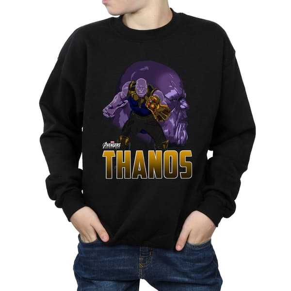 Marvel Boys Avengers Infinity War Thanos Karaktär Sweatshirt 7 Black 7-8 Years