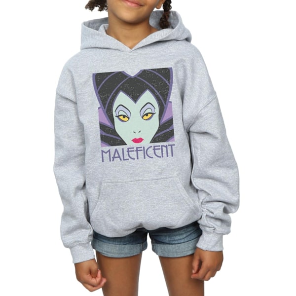 Disney Girls Maleficent Cropped Head Hoodie 5-6 år Sports Grå Sports Grey 5-6 Years
