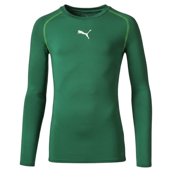 Puma Barn/Kids Performance Contrast Långärmad Underställ Green 9-10 Years