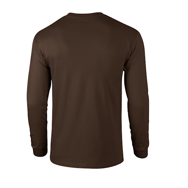 Gildan Unisex Vuxen Ultra Plain Bomull Långärmad T-shirt XL Dark Chocolate XL