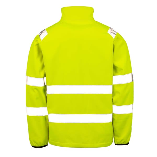 Result Recycled Unisex Vuxen Tryckbar Säkerhets Softshelljacka Fluorescent Yellow L