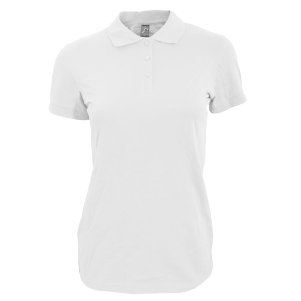 SOLS Dam/Damperfekt Pique Kortärmad Polotröja M Vit White M