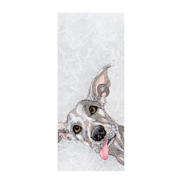 Bev Davies Happy Dog Print 100cm x 50cm Grå/Kräm Grey/Cream 100cm x 50cm