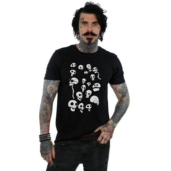 Corpse Bride Mens Afterlife Skulls T-Shirt 5XL Svart Black 5XL