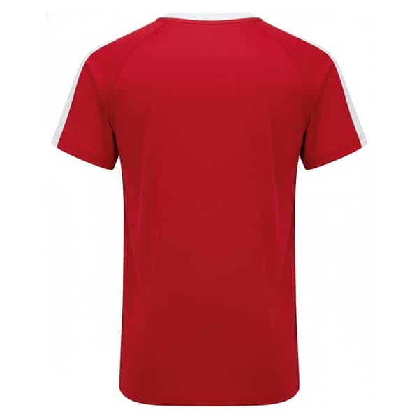 TriDri Barn/Kids Performance Contrast T-shirt 7-8 år Fi Fire Red/White 7-8 Years