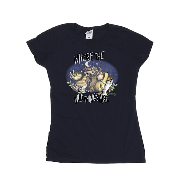 Where The Wild Things Are Dam/Kvinnors Bomull T-Shirt XL Marinblå Navy Blue XL