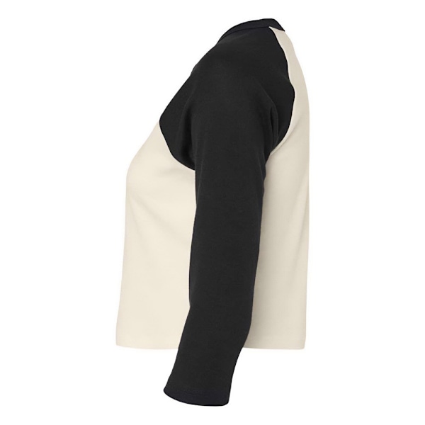 Bella + Canvas Dam/Kvinnor Raglan 3/4 Ärm Klippt T-Shirt XS Natural/Black XS