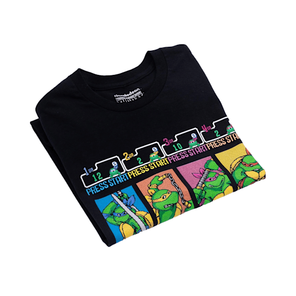 Teenage Mutant Ninja Turtles Press Start Arcade Game T-shirt för män Black XL