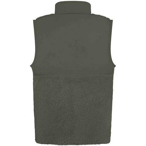 Front Row Unisex Vuxen Sherpa Återvunnen Väst XL Mörk Oliv Dark Olive XL