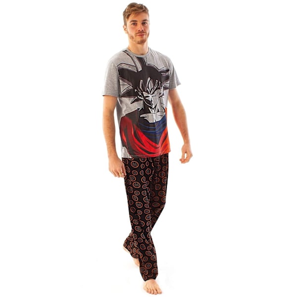 Dragon Ball Z Herr Goku Lång Pyjamas Set M Grå/Svart/Röd Grey/Black/Red M