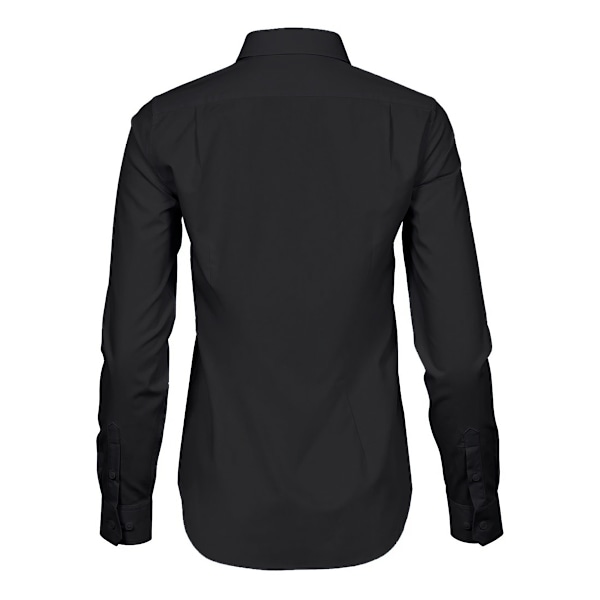 Tee Jays Dam/Dam Stretch Luxury Långärmad Poplin Skjorta Black 3XL