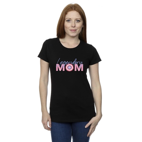 Marvel Dam/Damer Avengers Captain America Mamma Bomull T-shirt Black XXL