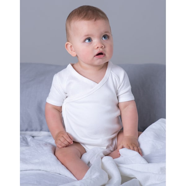Babybugz Baby Unisex Ekologisk Bomull Kimono Body 3-6 Månader White 3-6 Months