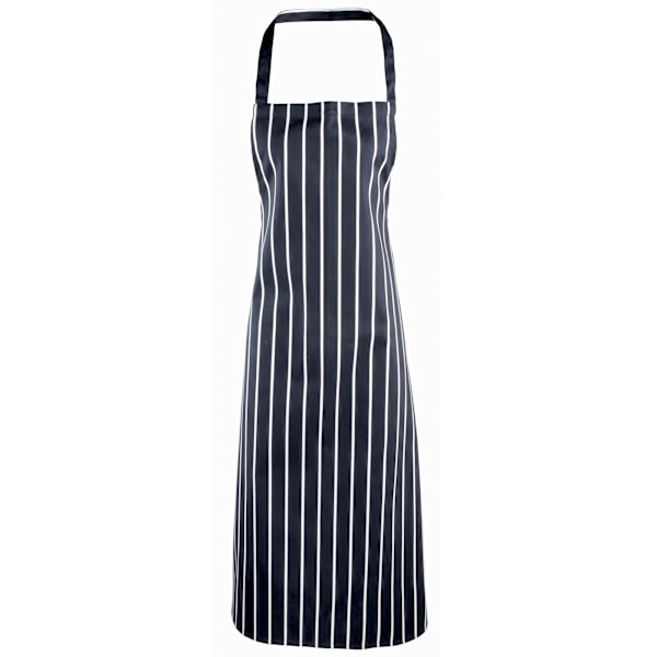 Premier Dam/Kvinnors Randig Förkläde / Arbetskläder (Slaktarestil) Navy/White One Size