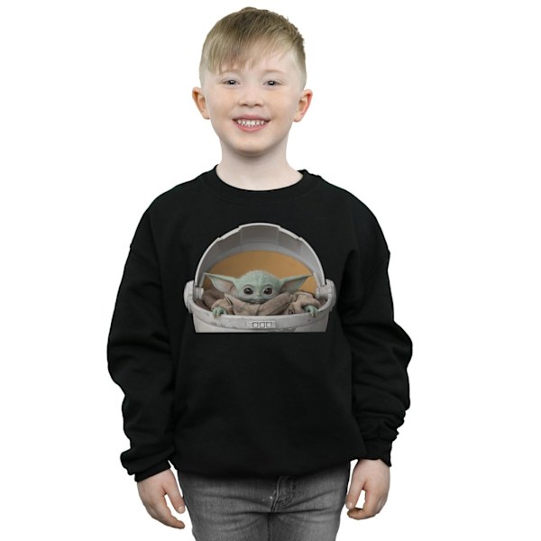 Star Wars Boys The Mandalorian The Child Pod Sweatshirt 7-8 år Black 7-8 Years