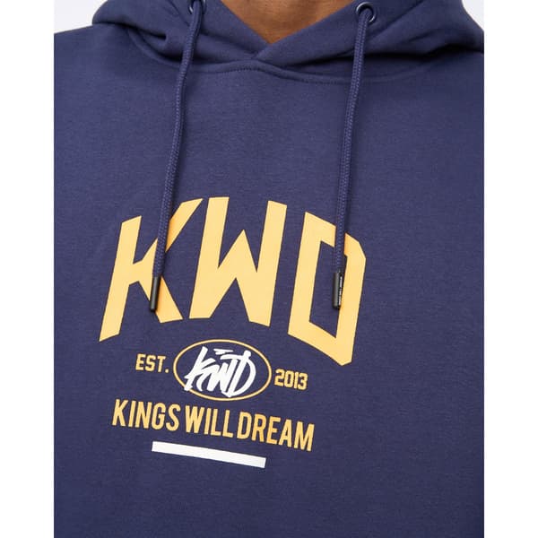 Kings Will Dream Herr Tattooed Hoodie S Marinblå Navy S