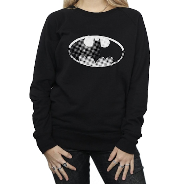 DC Comics Dam/Kvinnor Batman Spot Logo Sweatshirt XXL Svart Black XXL