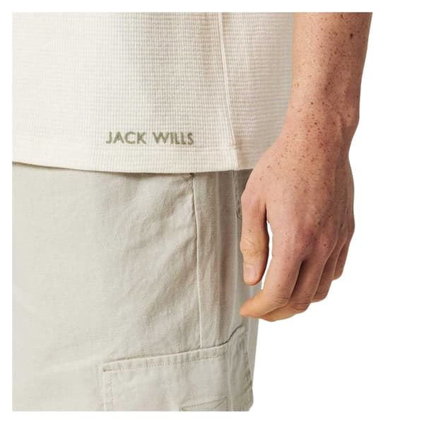 Jack Wills Herr Texturerad Regular Linne L Benvit Bone L