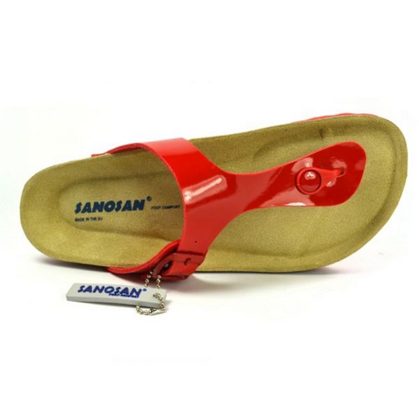 Sanosan Dam/Dam Geneve Lacklädersandaler 7 UK Röd Red/Brown 7 UK