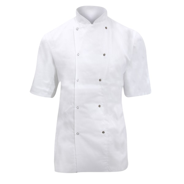 Dennys Dam/Dam Kortärmad Kockjacka / Kockkläder (Förp) White 2XL