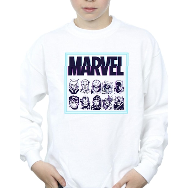 Marvel Boys Comics Glitch Sweatshirt 9-11 år Vit White 9-11 Years