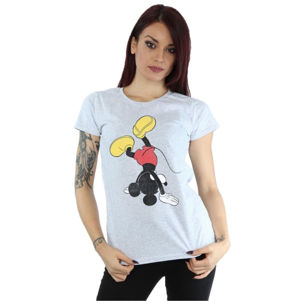 Disney Dam/Kvinnor Mickey Mouse Upp och Ner Bomull T-shirt M Sports Grey M